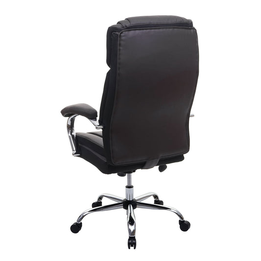 Cosmo Casa - Bureaustoel XXL - Belastbaar tot 220 kg - Kunstleer - Bruin