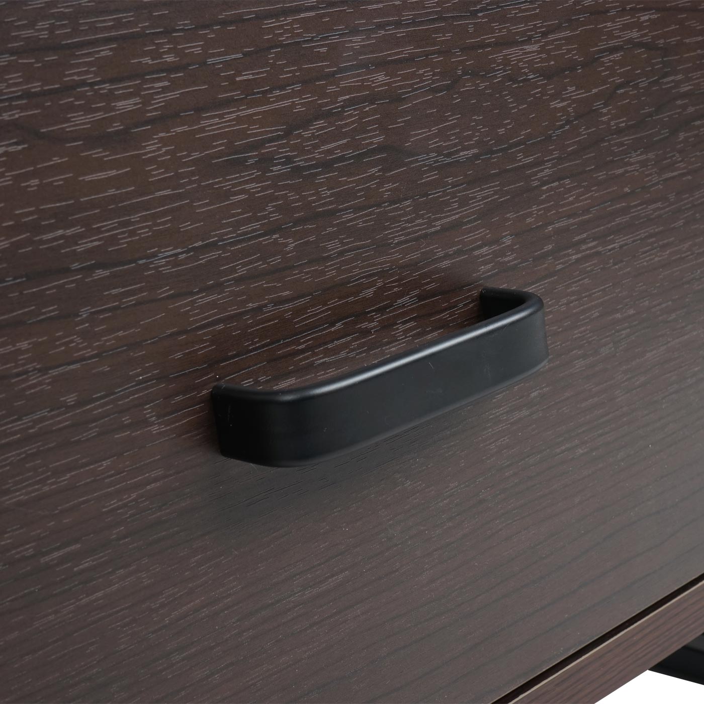 Cosmo Casa - Salontafel - Bijzettafel – 3D-Structuur MDF & Metaal - Donkerbruin - 41×120×60 cm