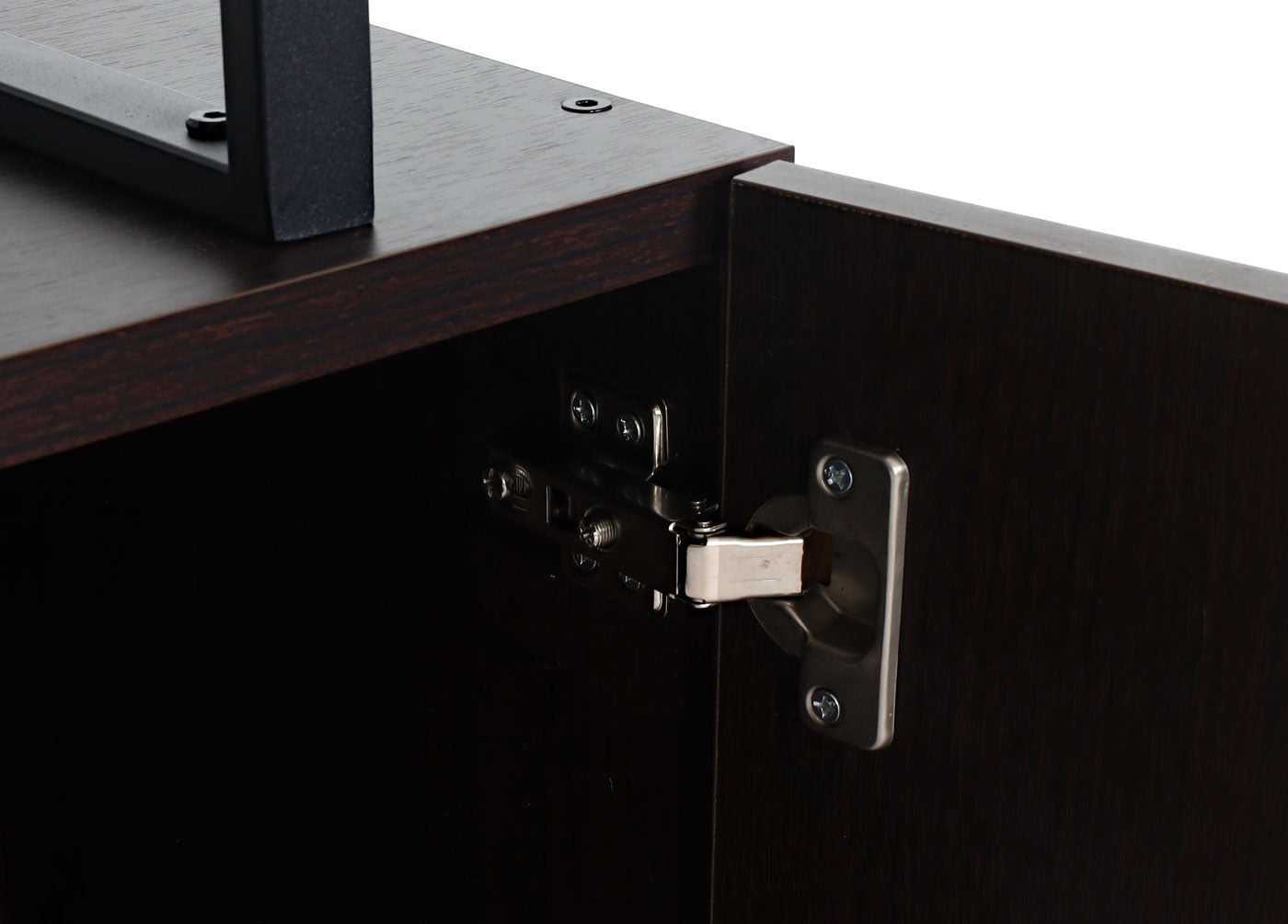 Cosmo Casa - Boekenkast - Roomdivider met deurvak - Hout - Donkerbruin - 183×80 cm