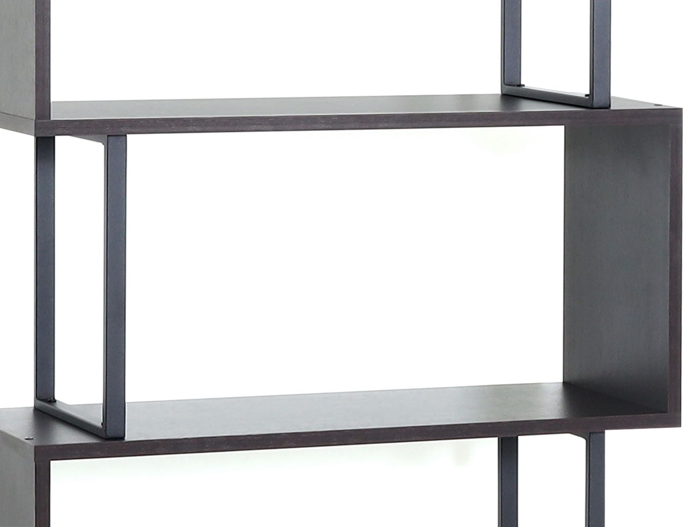 Cosmo Casa - Boekenkast - Roomdivider met deurvak - Hout - Donkerbruin - 183×80 cm