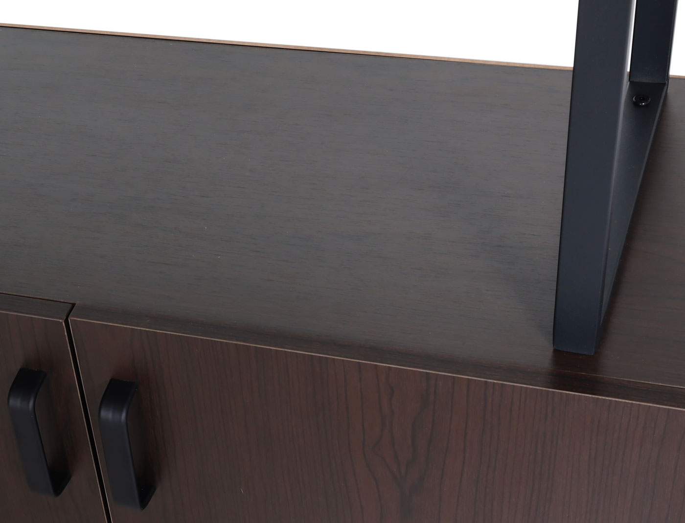 Cosmo Casa - Boekenkast - Roomdivider met deurvak - Hout - Donkerbruin - 183×80 cm