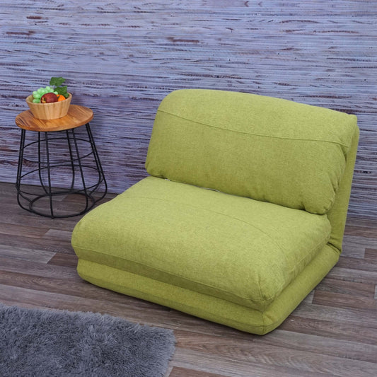 Cosmo Casa - Slaapfauteuil - Opklapbaar design - Stof/textiel - Groen