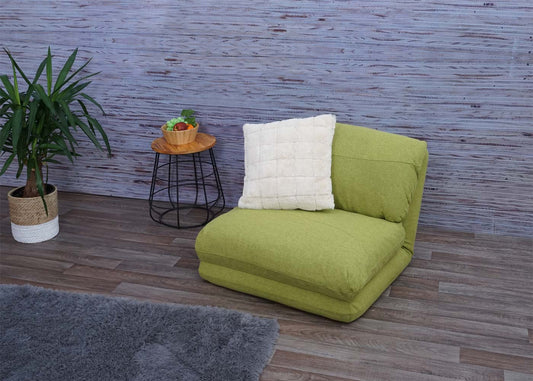 Cosmo Casa - Slaapfauteuil - Opklapbaar design - Stof/textiel - Groen