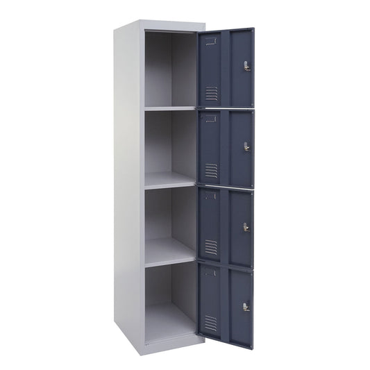 Cosmo Casa - Lockerkast - Voor waardevolle spullen - Metaal - Antracietgrijs - 180x38x45cm