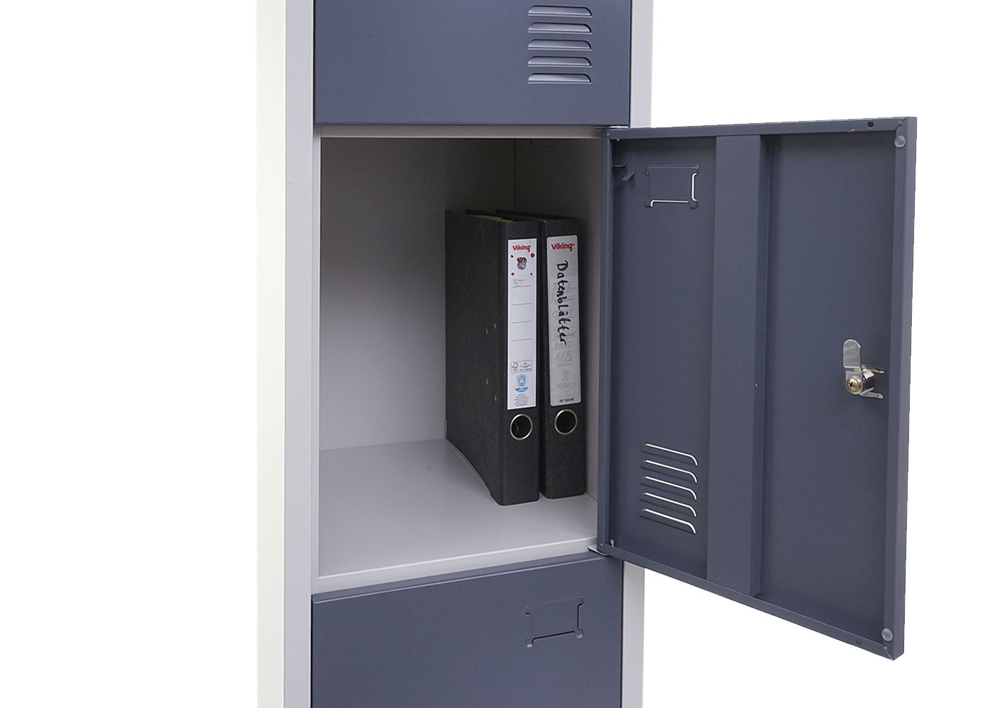 Cosmo Casa - Lockerkast - Voor waardevolle spullen - Metaal - Antracietgrijs - 180x38x45cm