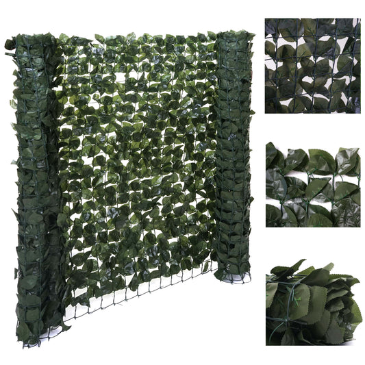 Cosmo Casa - Balkonscherm - Privacy Beukenhaag - Kunststof - Donker