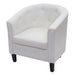 Cosmo Casa - Fauteuil - Chesterfield loungestoel - Imitatieleer - Wit