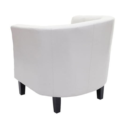 Cosmo Casa - Fauteuil - Chesterfield loungestoel - Imitatieleer - Wit