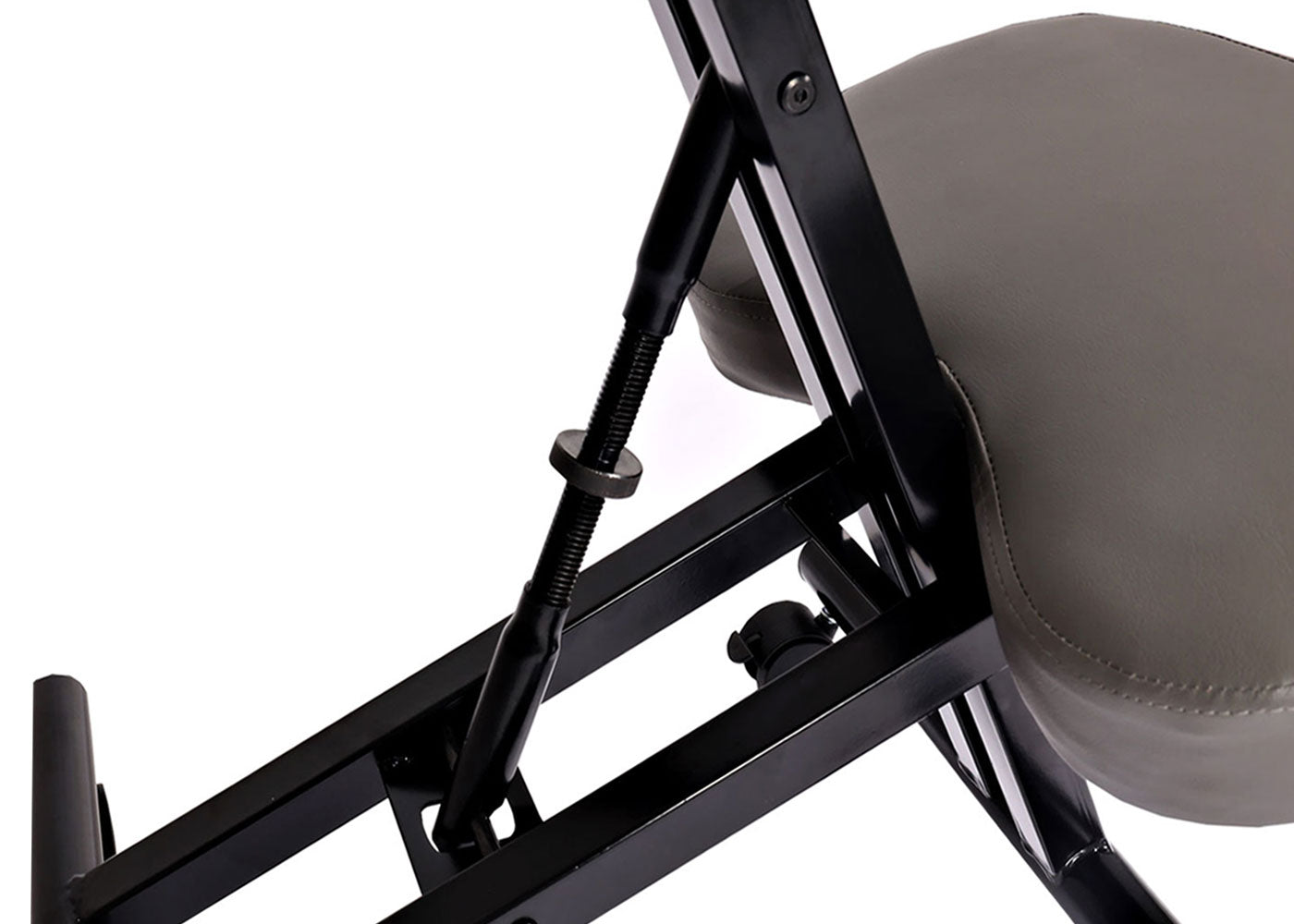 Cosmo Casa - Kniestoel - Ergonomisch - Zadelkruk - Kunstleer - Metaal - Grijs