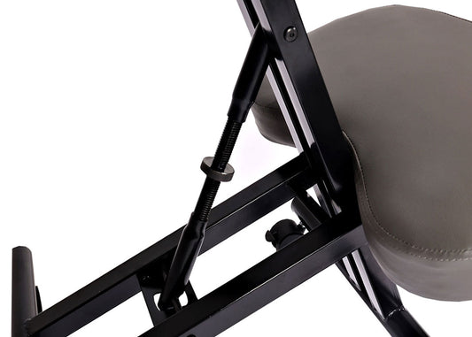 Cosmo Casa - Kniestoel - Ergonomisch - Zadelkruk - Kunstleer - Metaal - Grijs