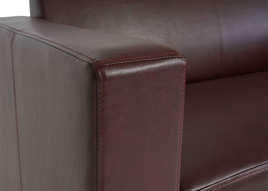 Cosmo Casa - 3-zitsbank - Modulair ontwerp - Kunstleer - Roodbruin