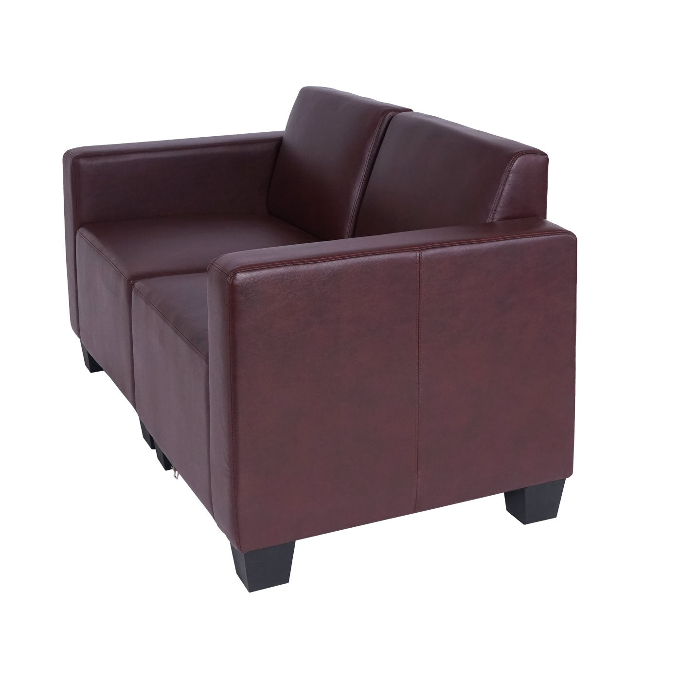 Cosmo Casa - 2-zitsbank - Modulair ontwerp - Kunstleer - Roodbruin