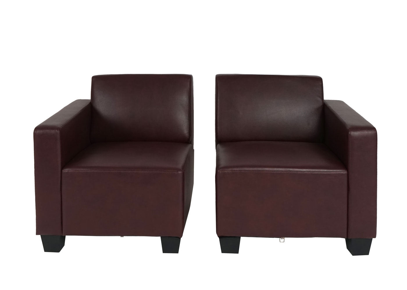 Cosmo Casa - 2-zitsbank - Modulair ontwerp - Kunstleer - Roodbruin