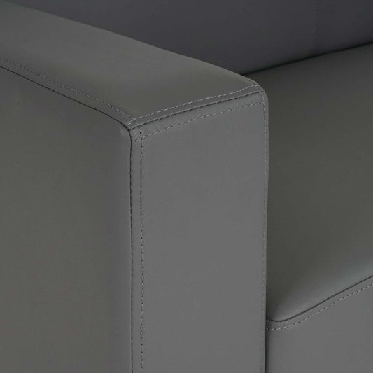 Cosmo Casa - 2-zitsbank - Lounge ontwerp - Kunstleer - Donkergrijs