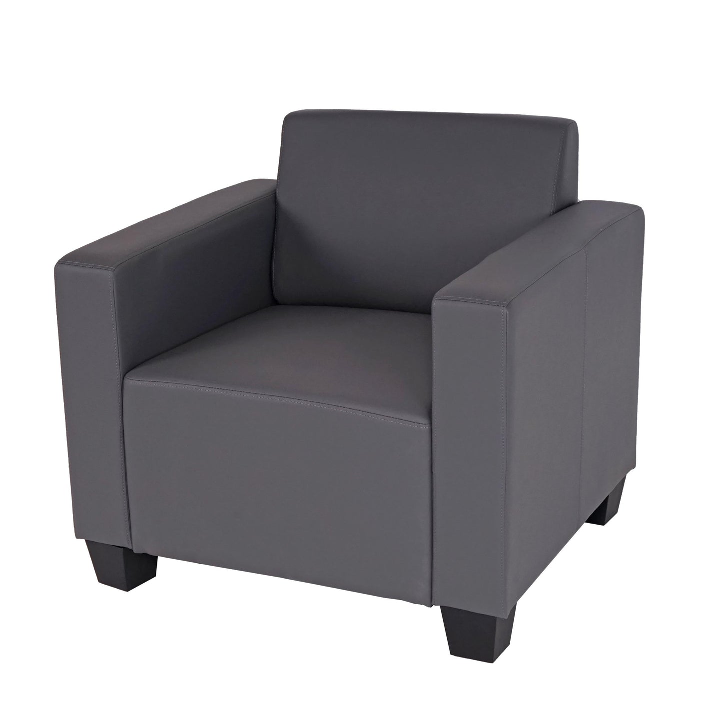 Cosmo Casa - Fauteuil - Lounge ontwerp - Kunstleer - Donkergrijs