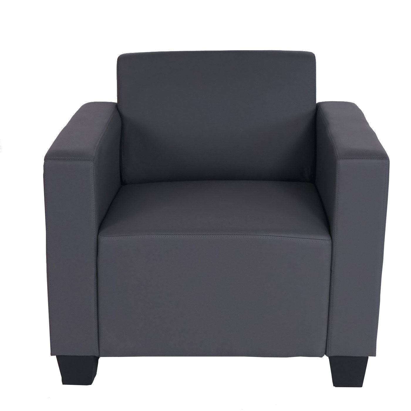 Cosmo Casa - Fauteuil - Lounge ontwerp - Kunstleer - Donkergrijs