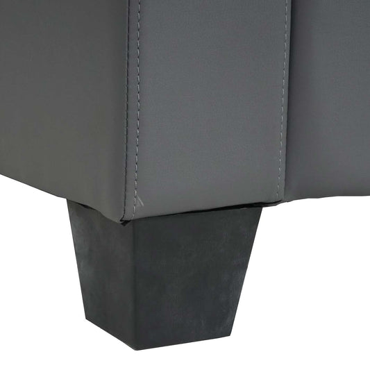 Cosmo Casa - Fauteuil - Lounge ontwerp - Kunstleer - Donkergrijs