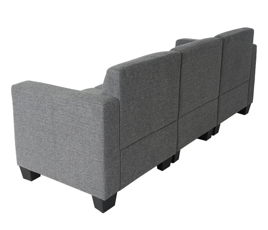 Cosmo Casa - 3-zitsbank - Modulair ontwerp - Stof textiel - Grijs