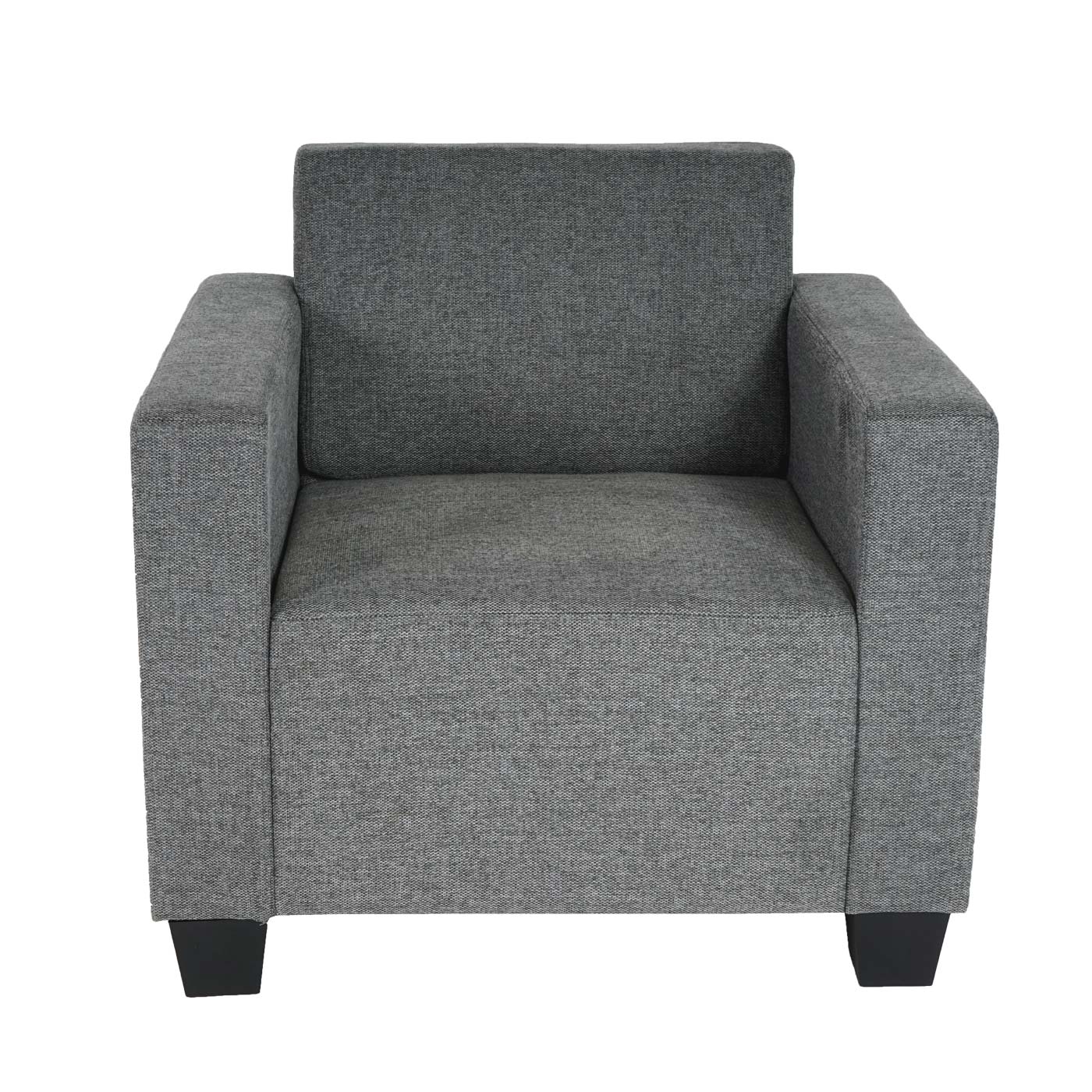 Cosmo Casa - Fauteuil - Lounge met poef - Stof textiel - Grijs