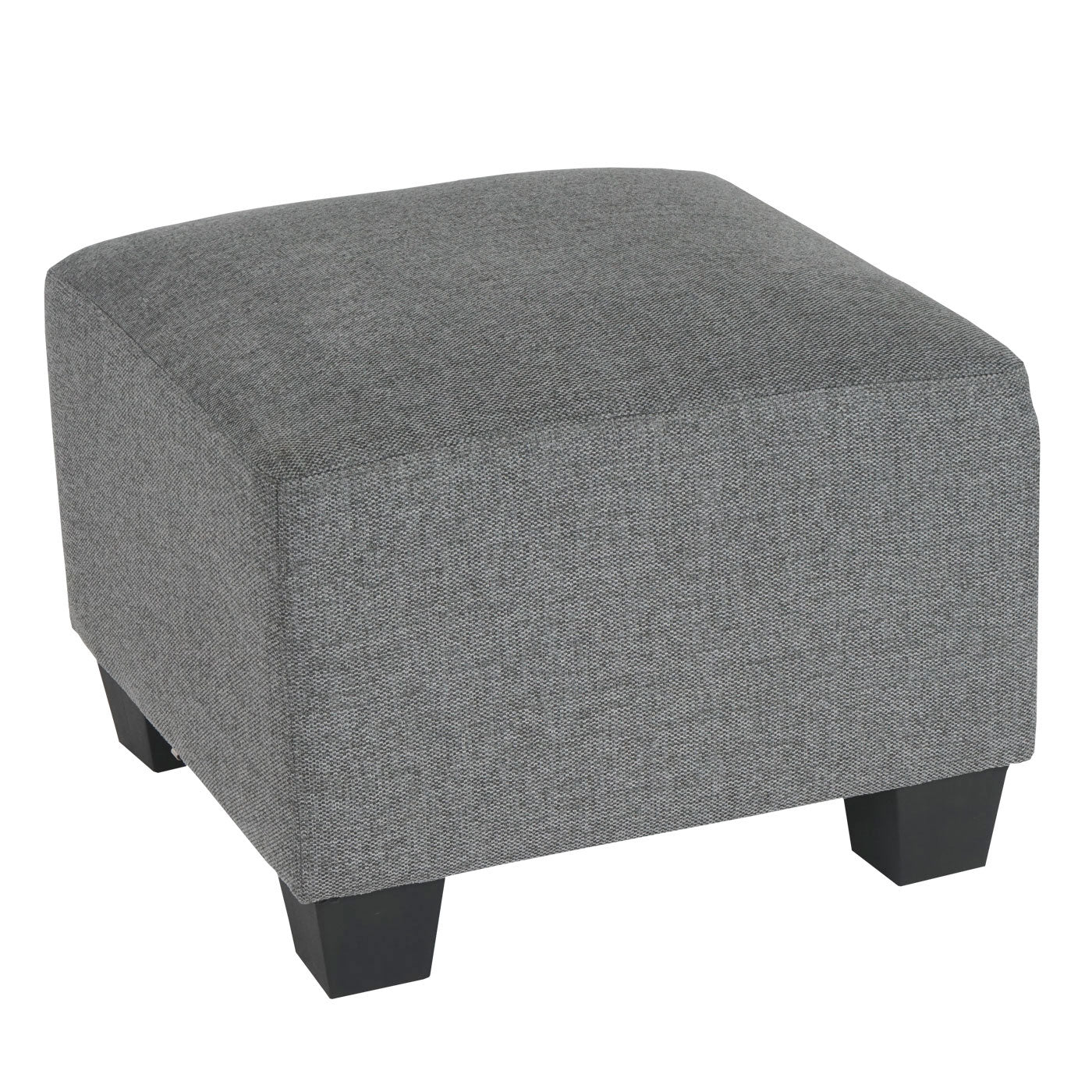 Cosmo Casa - Fauteuil - Lounge met poef - Stof textiel - Grijs