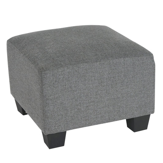 Cosmo Casa - Fauteuil - Lounge met poef - Stof textiel - Grijs
