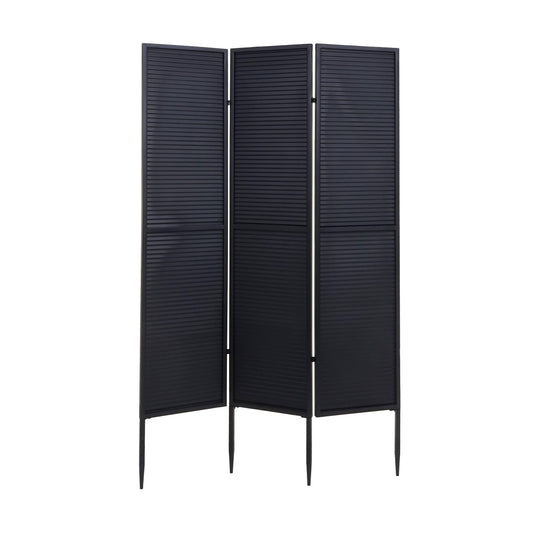 Cosmo Casa - Tuinscherm - Roomdivider - Privacyscherm - Metaal - 200x121cm - Zwart