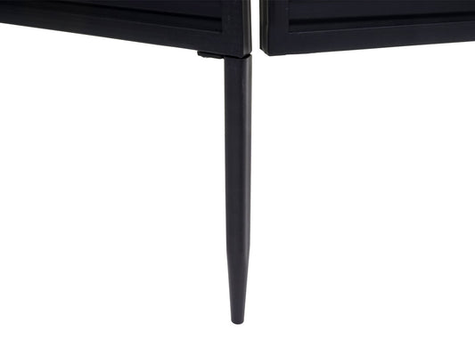 Cosmo Casa - Tuinscherm - Roomdivider - Privacyscherm - Metaal - 200x121cm - Zwart