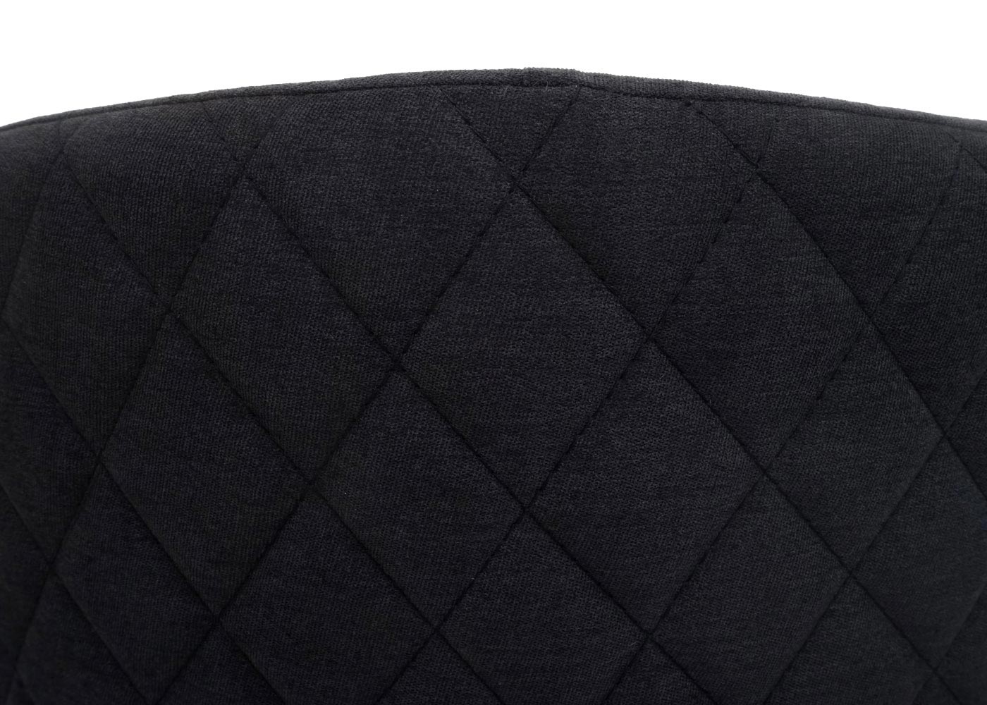 Cosmo Casa - Set van 2 Barkrukken - Barkruk - Keukenkruk met Rugleuning - Metaal Houtlook - Stoftextiel - Antracietgrijs