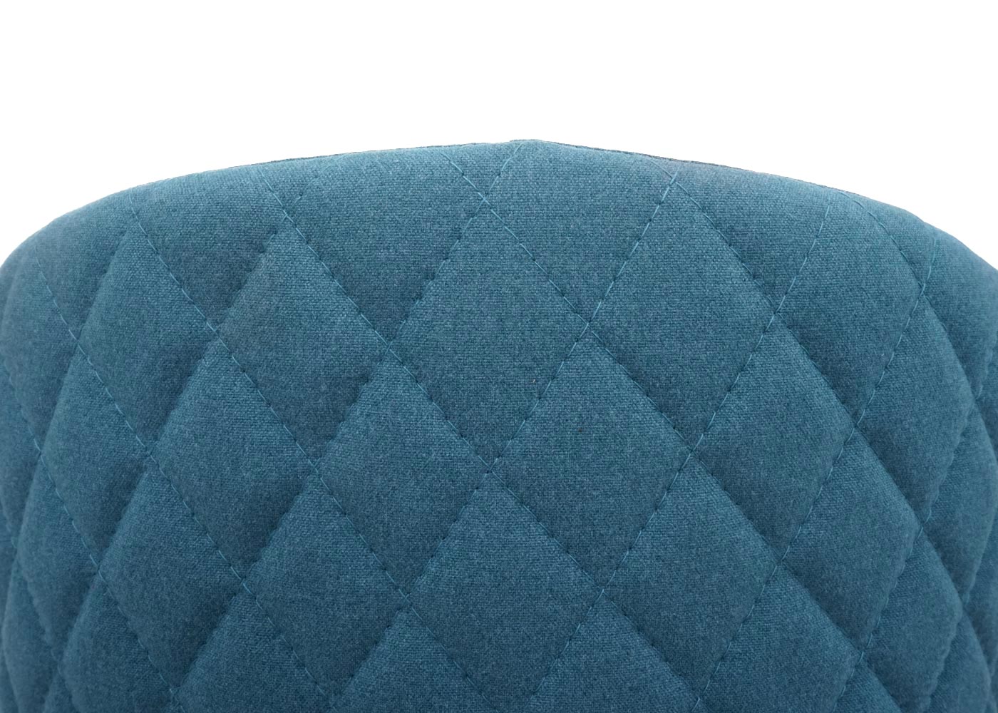 Cosmo Casa - Set van 2 Barkrukken - Barkruk - Keukenkruk met Rugleuning - Metaal Houtlook - Stoftextiel - Turquoise