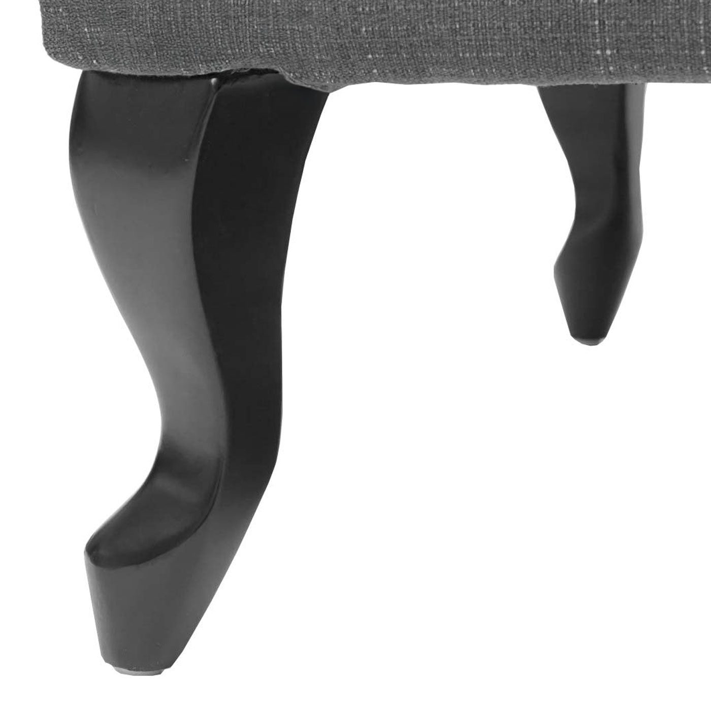 Cosmo Casa - Voetenbank - Chesterfield stijl - Waterafstotende stof - Donkergrijs - 39x77x47cm