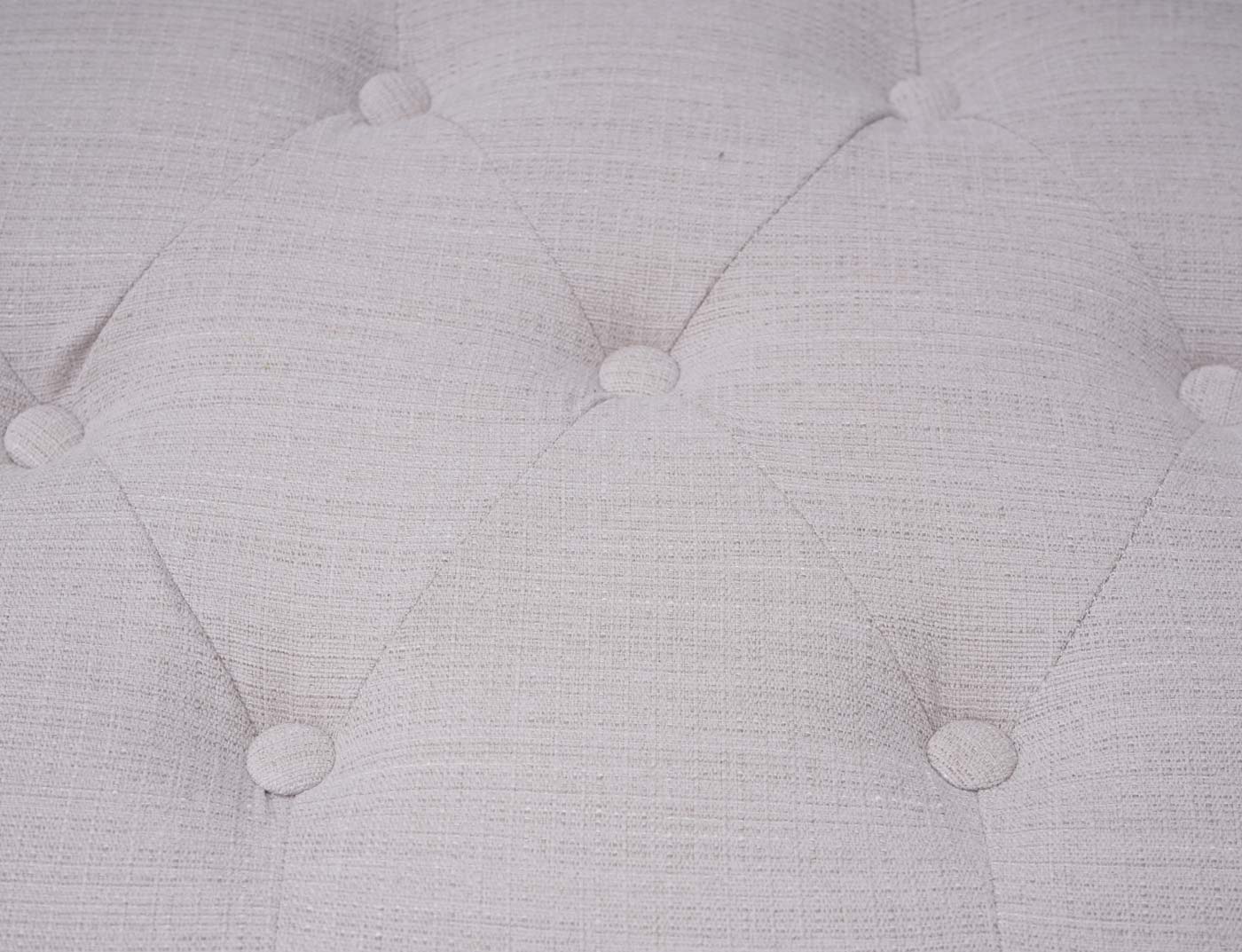 Cosmo Casa - Voetenbank - Chesterfield stijl - Waterafstotende stof - Crème-beige - 39x77x47cm