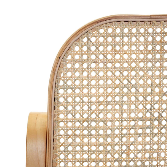 Cosmo Casa - Schommelstoel - TV-Stoel - Massief Rotan - Eikenlook - Naturel