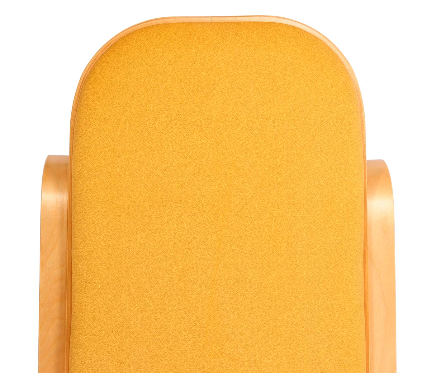 Cosmo Casa - Schommelstoel - TV-Stoel met Armleuningen - Massief Hout - Eikenlook - Geel