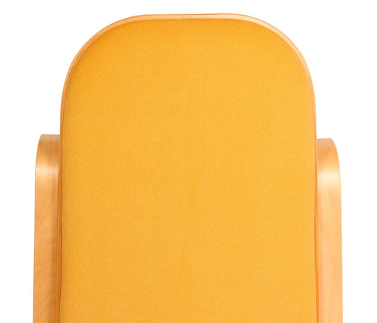 Cosmo Casa - Schommelstoel - TV-Stoel met Armleuningen - Massief Hout - Eikenlook - Geel