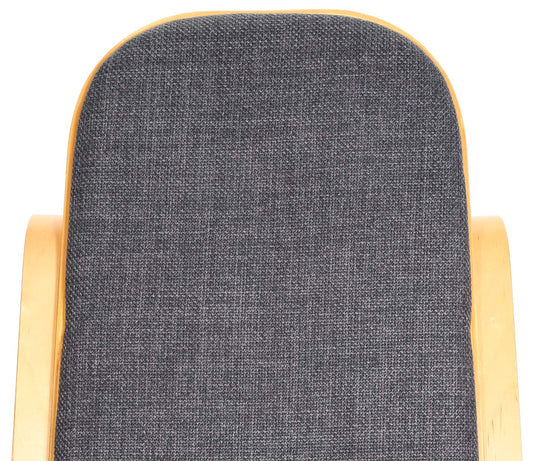 Cosmo Casa - Schommelstoel - TV-Stoel met Armleuningen - Massief Hout - Eikenlook - Antracietgrijs