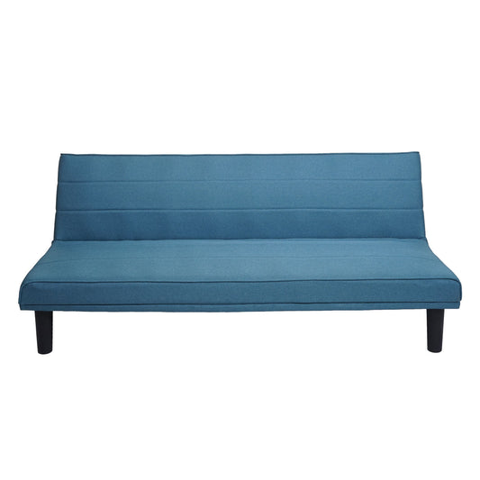 Cosmo Casa - Slaapbank - Slaapfunctie - Textiel - Turkooisblauw - 165 cm