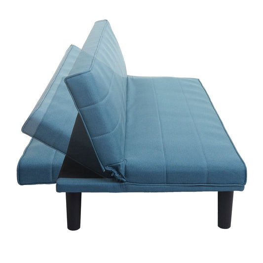 Cosmo Casa - Slaapbank - Slaapfunctie - Textiel - Turkooisblauw - 165 cm