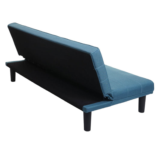 Cosmo Casa - Slaapbank - Slaapfunctie - Textiel - Turkooisblauw - 165 cm