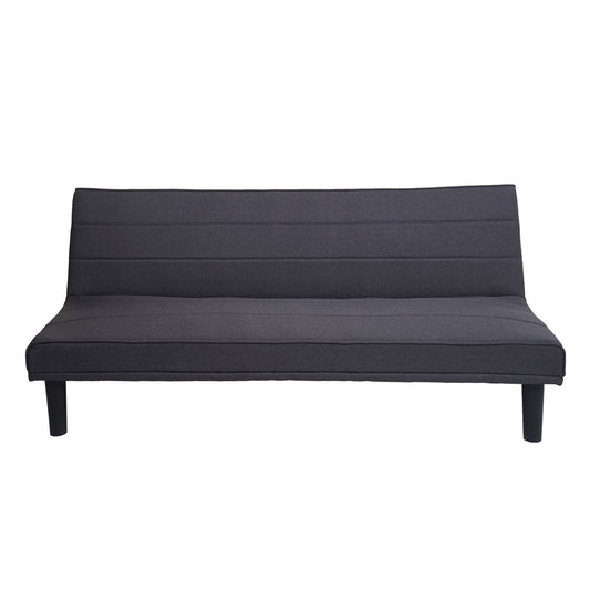 Cosmo Casa - Slaapbank - Slaapfunctie - Textiel - Antracietgrijs - 165 cm