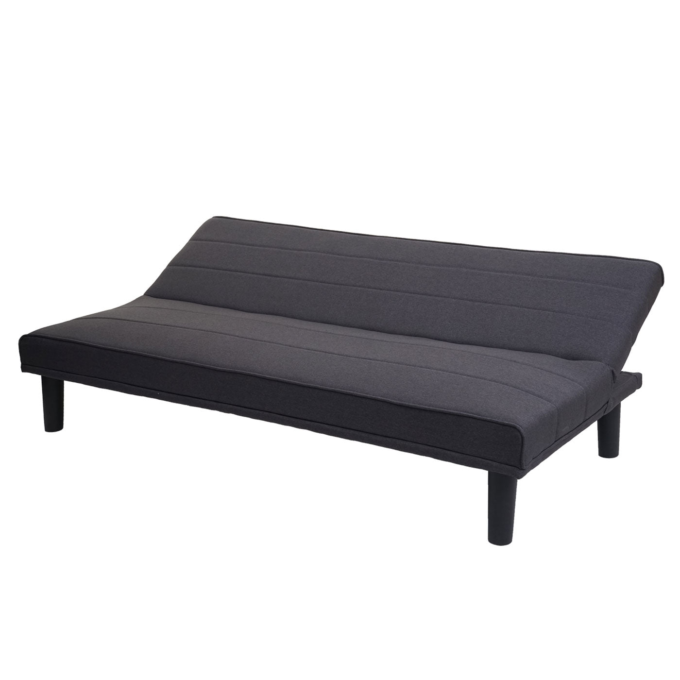 Cosmo Casa - Slaapbank - Slaapfunctie - Textiel - Antracietgrijs - 165 cm