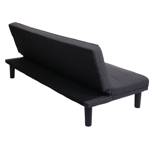 Cosmo Casa - Slaapbank - Slaapfunctie - Textiel - Antracietgrijs - 165 cm