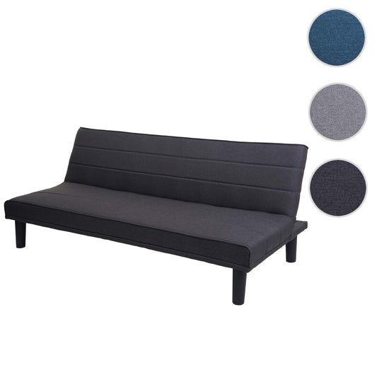 Cosmo Casa - Slaapbank - Slaapfunctie - Textiel - Antracietgrijs - 165 cm