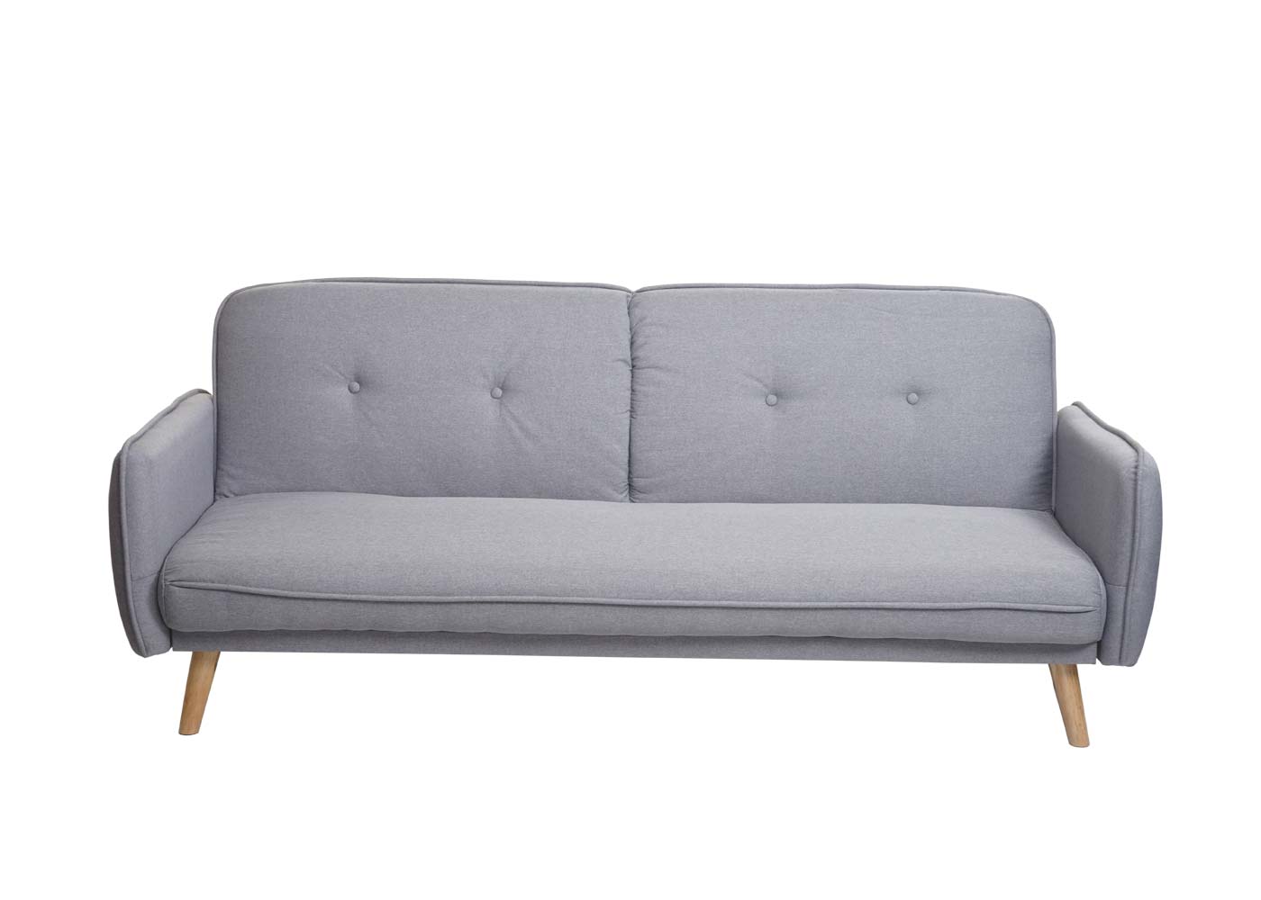 Cosmo Casa - Slaapbank - Slaapfunctie - Textiel - Grijs - 185 cm