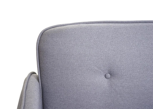 Cosmo Casa - Slaapbank - Slaapfunctie - Textiel - Grijs - 185 cm