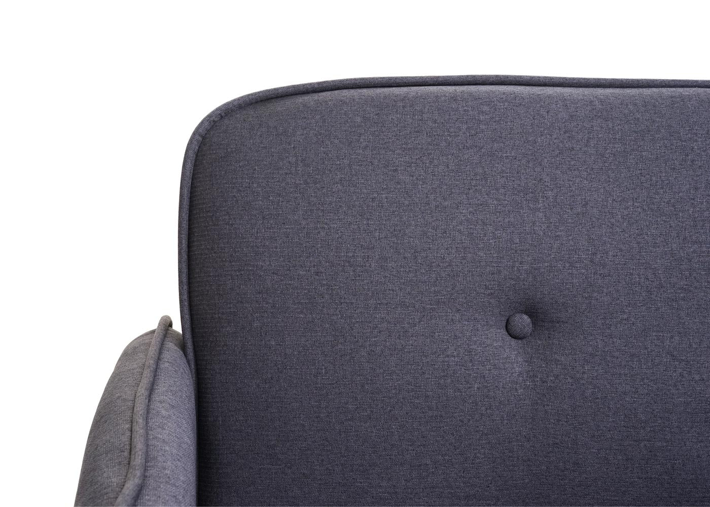 Cosmo Casa - Slaapbank - Slaapfunctie - Textiel - Antracietgrijs - 185 cm