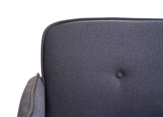 Cosmo Casa - Slaapbank - Slaapfunctie - Textiel - Antracietgrijs - 185 cm