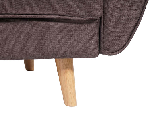 Cosmo Casa - Slaapbank 3-zits - Met slaapfunctie - Stof/textiel - Bruin - 203cm