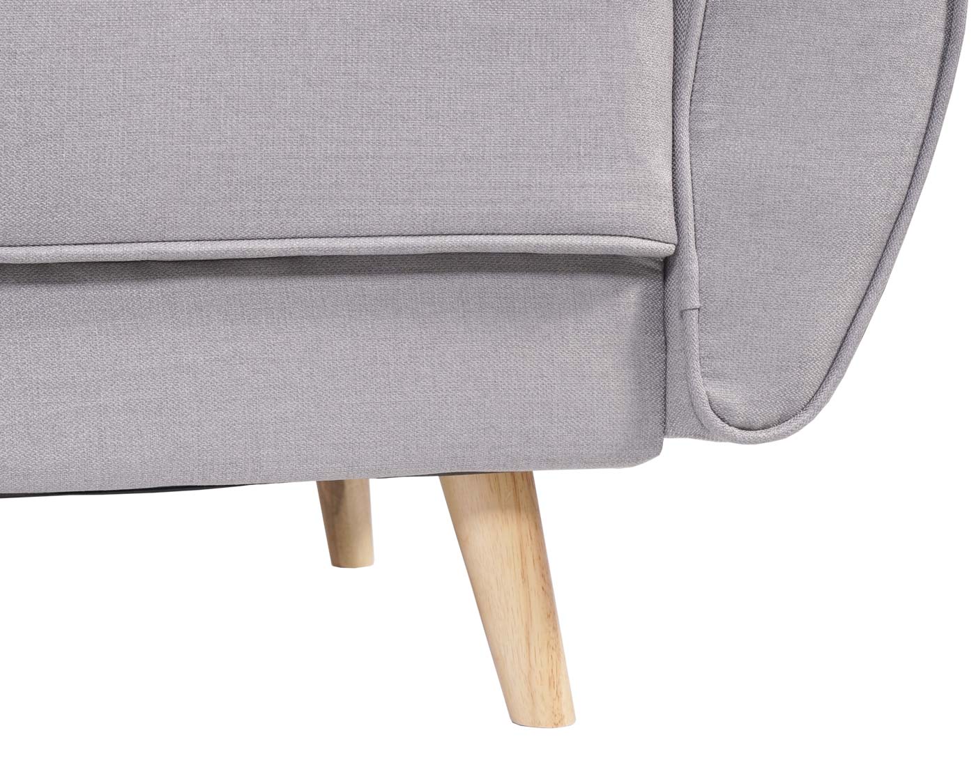 Cosmo Casa - Slaapbank 3-zits - Met slaapfunctie - Stof/textiel - Grijs - 203cm