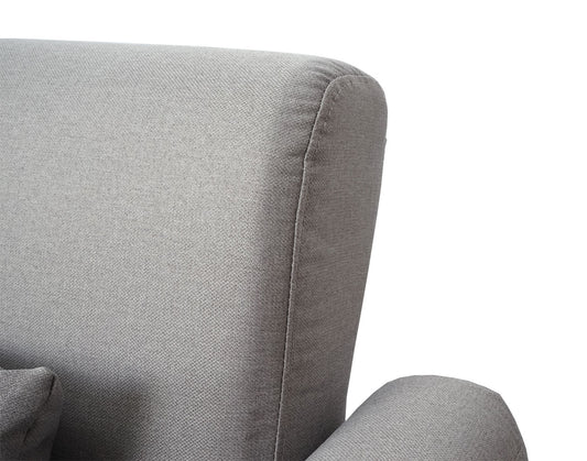 Cosmo Casa - Hoekbank L-vorm 3-zits - Slaapfunctie - Stof textiel - Grijs - 280 cm