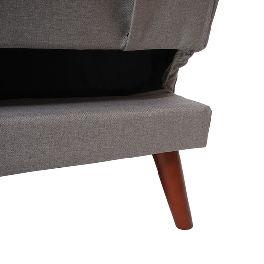 Cosmo Casa - Hoekbank L-vorm 3-zits - Slaapfunctie - Stof textiel - Grijs - 280 cm